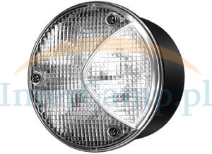 Lampa tylna okrągła wsteczny cofania biała Hella