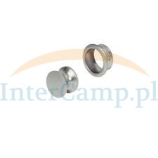 Przycisk z rozetą push lock Chrom Guzik zamek kamper przyczepa