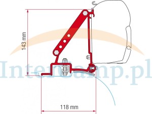 Adapter markizy Fiamma F45 H2 Ducato Boxer Jumper
