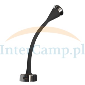 COB LED Flexi lampka do czytania — miękka w dotyku, czarna