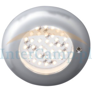 Reflektor wpuszczany Nova 36SMD 12V srebrny mat z włącznikiem