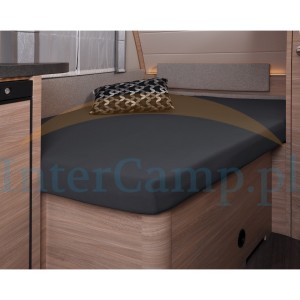 Prześcieradło 137 x 195 (110 / 90) cm do łóżka francuskiego w przyczepie kempingowej, tytan