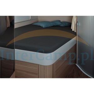 Prześcieradło 142 x 195 (158/42) cm do francuskiego łóżka w kamperze, tytan