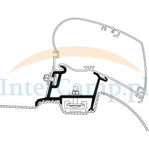 Adapter do MB Sprinter z roku 2006/04 z istniejącymi relingami bagażnika dachowego