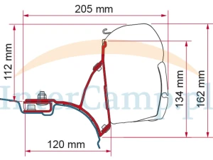 Adapter markizy Fiamma VW T5 T6 Transporter Multivan