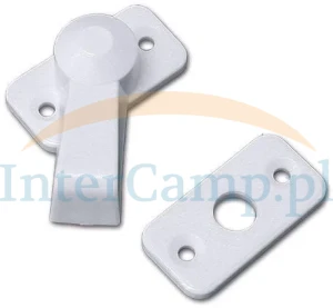 Blokada rygiel meblowy zamknięcie przyczepy kampera biały