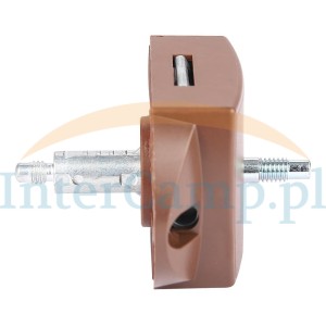 Zamek dwustronny łazienki toalety wc klamka push rygiel kamper przyczepa