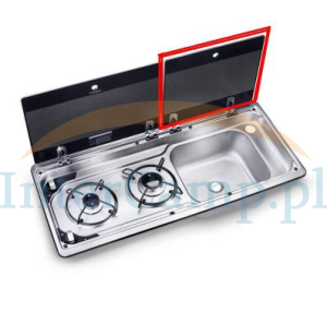Pokrywa szklana kuchenki zlewu Dometic MO 9722 Prawa 323x275mm