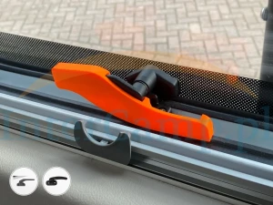 Blokada okna klamki Dometic Polyplastic Antywłamaniowa Zabezpieczenie Lewa