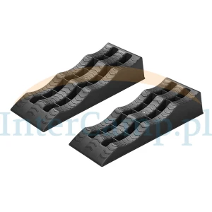 Kliny poziomujące najazdowe 3 poziomy 4/7/10cm 2szt czarne kamper