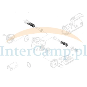Łożysko okładziny zaczepu AL-KO AKS 1300  stabilizatora przyczepy