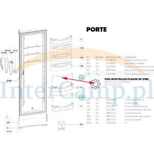 Pręt Uchwyt półki na butelki do lodówki Dometic RML 8330 metalowy