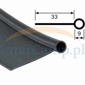 Klin kedra uszczelka czarna fartuch guma kamper meblowy listwa 9x33