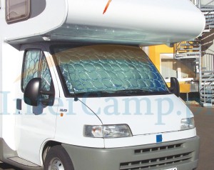 Osłona termiczna szyby przedniej VW T5 szara tył