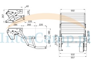 Wysuwany stopień podwójny Thule 12 V 500 Aluminium