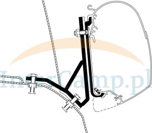 Adapter markizy dachowy H2 Fiat Ducato / Iveco