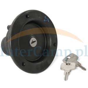 Wlew wody zbiornika Fiamma otwór 80mm na rurę 40mm czarny