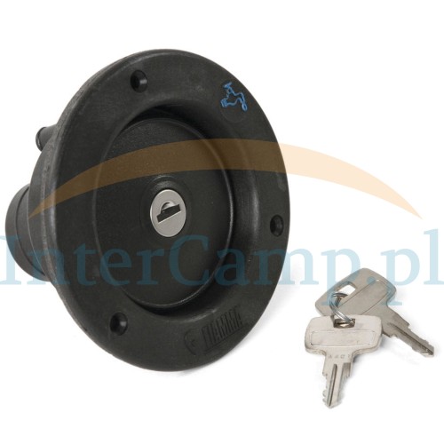 wlew wody zbiornika fiamma otwór 80mm na rurę 40mm czarny